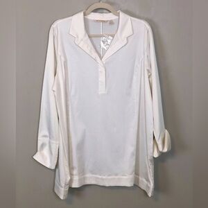 SOFT SURROUNDINGS Classic White Tunic Blouse sz L